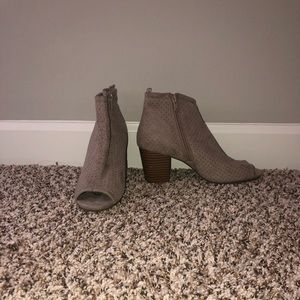Heeled Booties, tan, size 8 worn 3x
